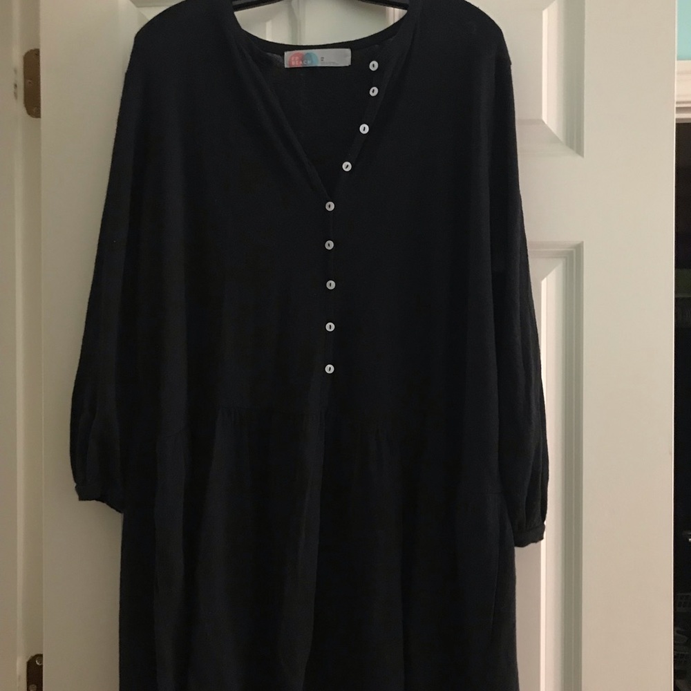 Free People Black Pilgrim Flowy Dress